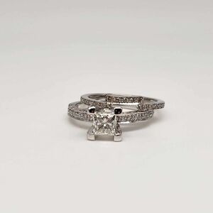 DIAMONDS! Natural Princess Cut With Band.